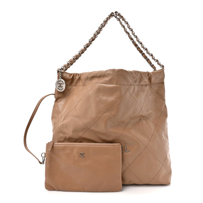 Chanel Shiny Calfskin Quilted Chanel 22 Beige 3 of 12
