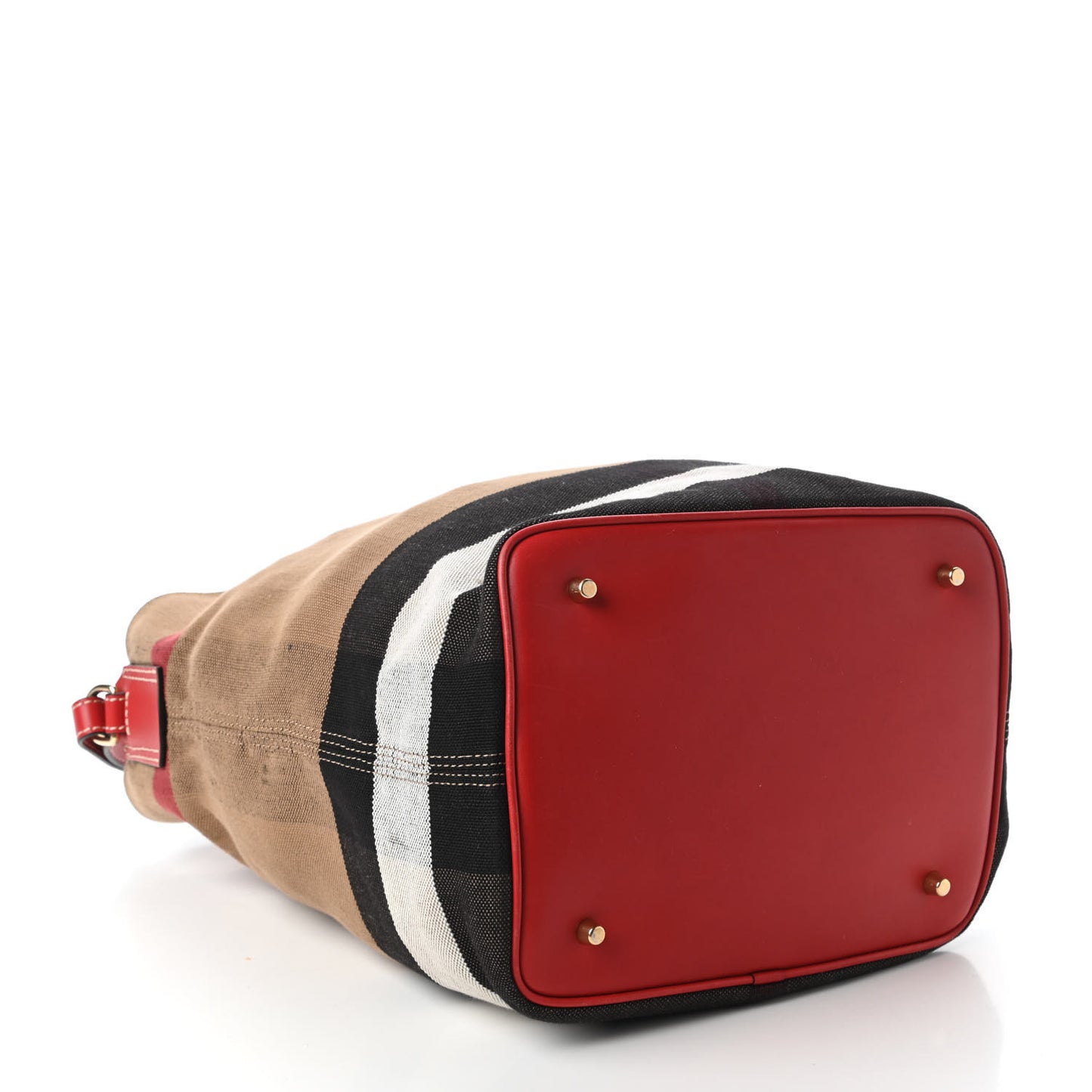 Canvas Mega Check Medium Ashby Hobo Cadmium Red