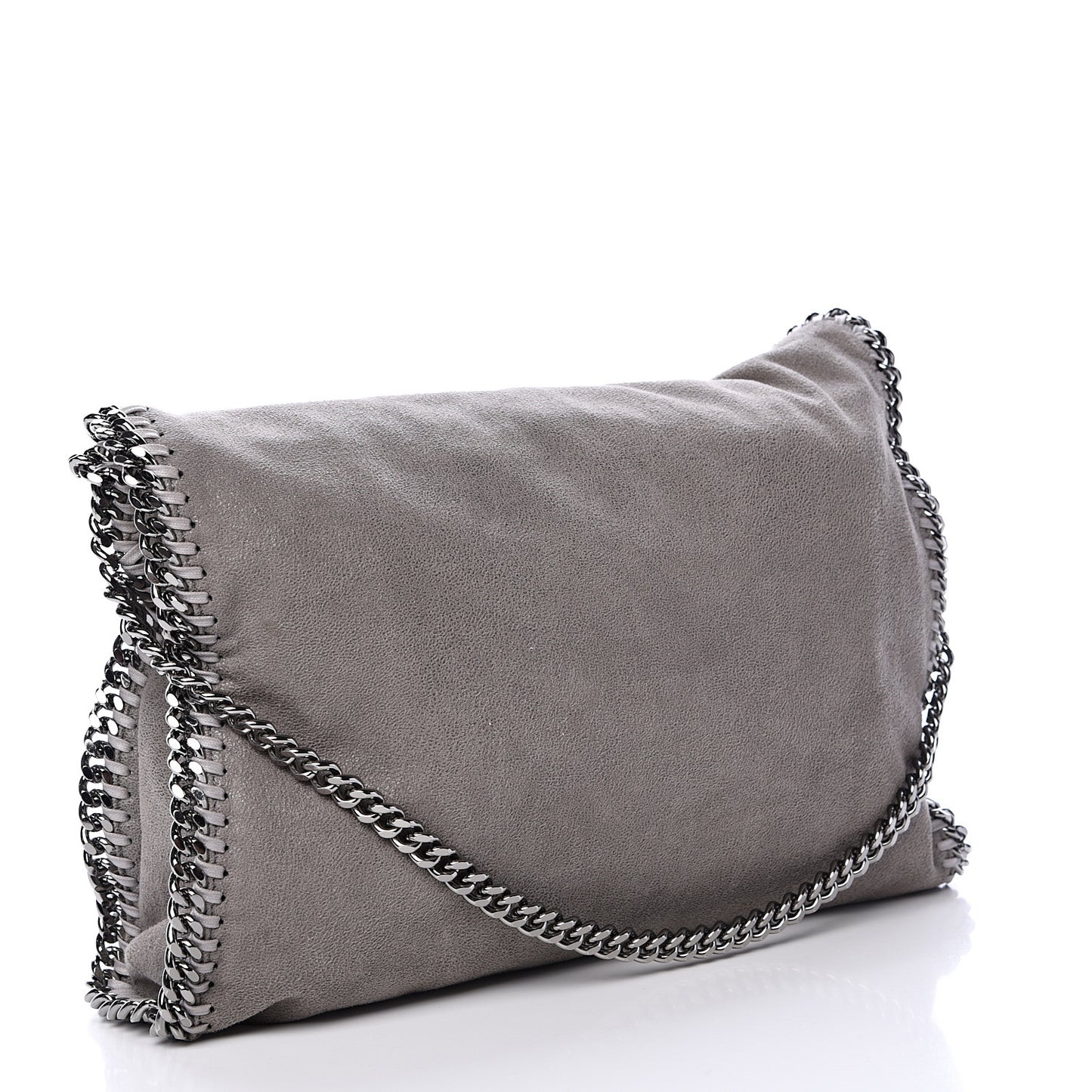 Shaggy Deer Falabella Fold Over Tote Grey