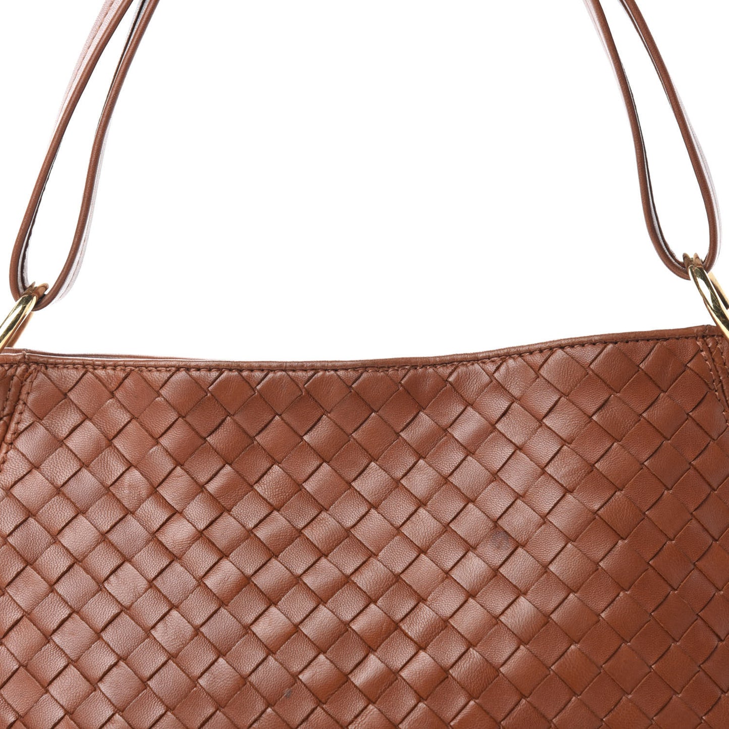 Nappa Intrecciato Small Shoulder Bag Light Brown
