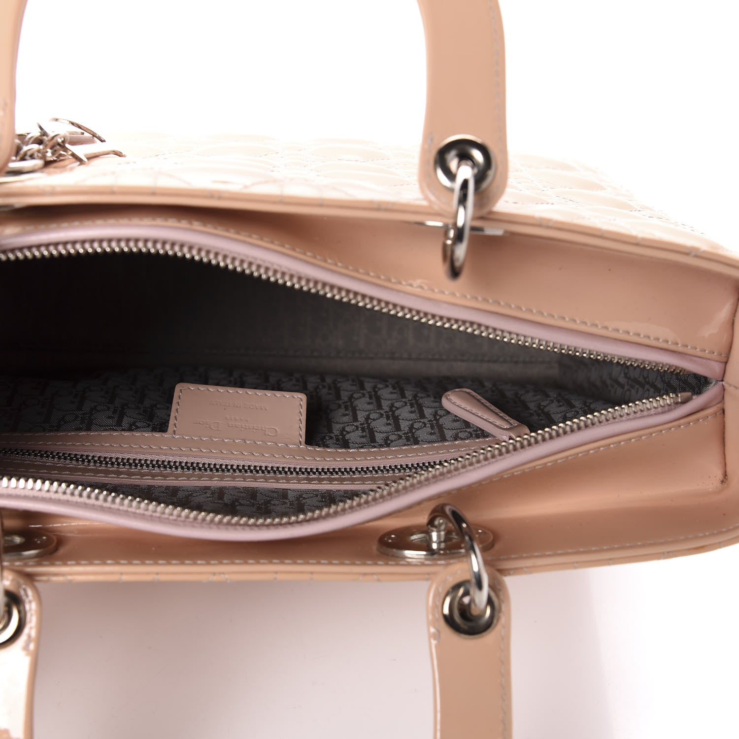 Christian Dior Patent Cannage Large Lady Dior Light Pink 5 of 11