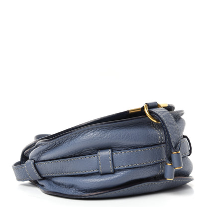 Chloe Calfskin Mini Marcie Round Crossbody Bag Street Blue 4 of 9