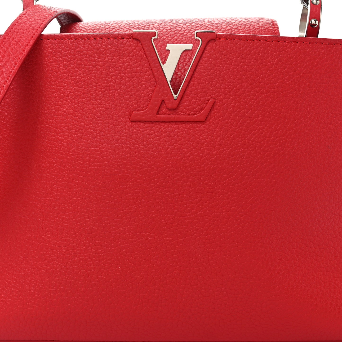 Taurillon Snakeskin Capucines PM Rubis