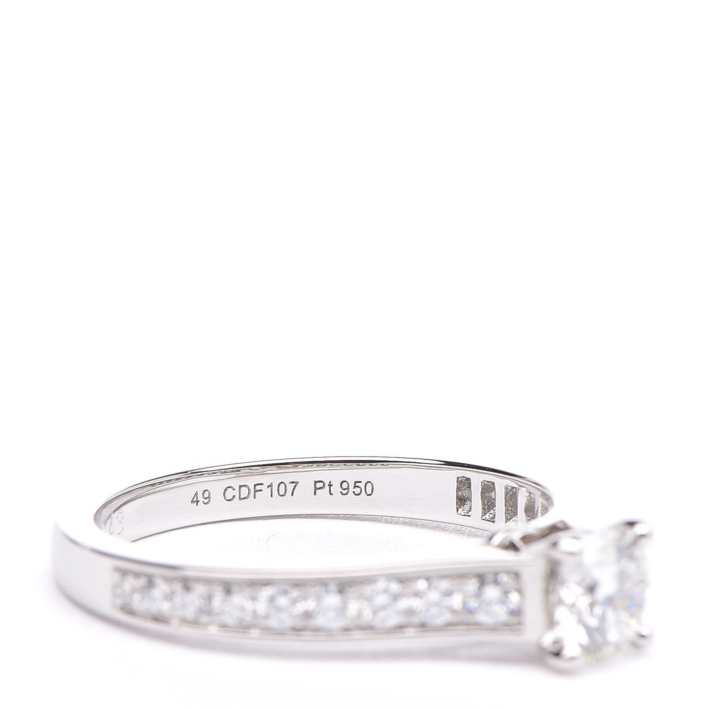 Platinum .43ct Diamond 1895 Solitaire Engagement Ring 49 4.75