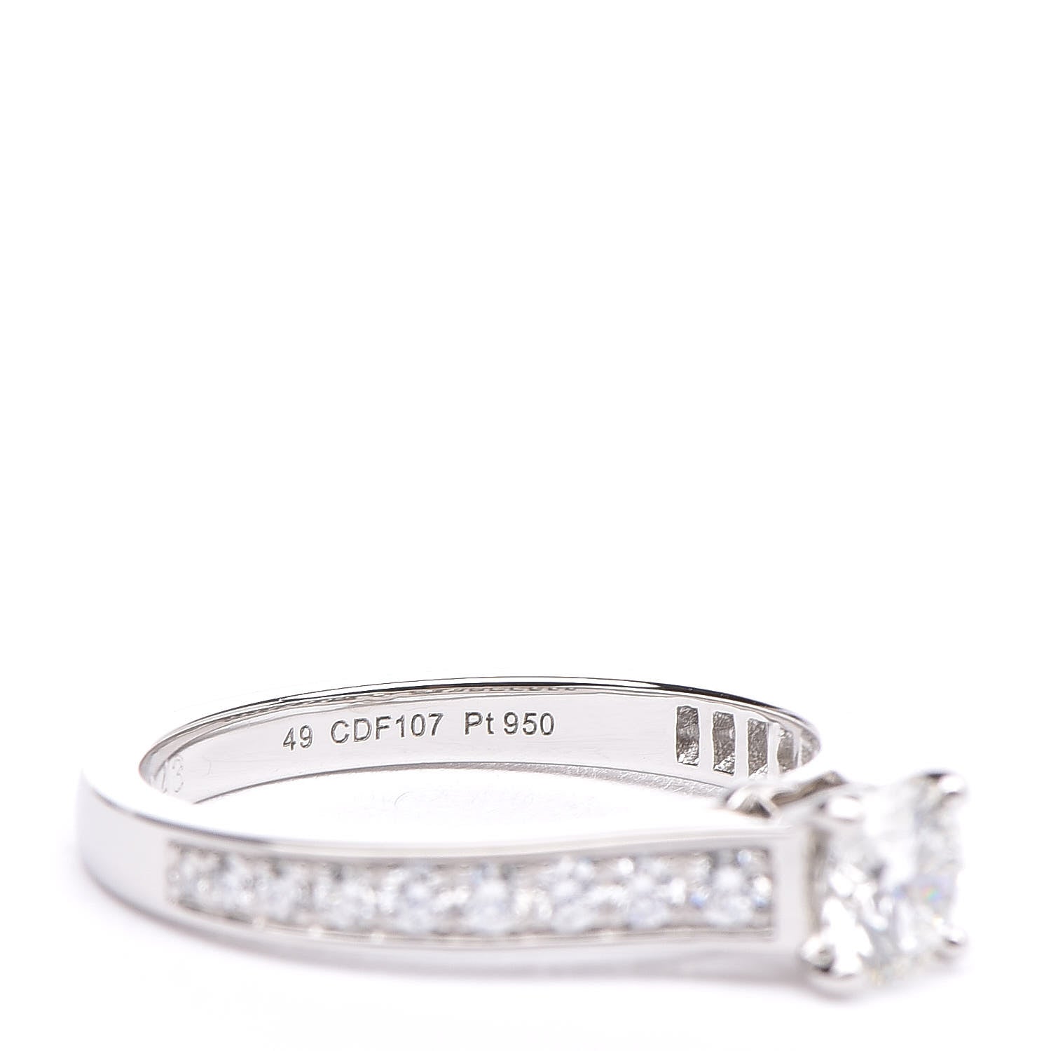 Cartier Platinum .43ct Diamond 1895 Solitaire Engagement Ring 49 4.75 6 of 8