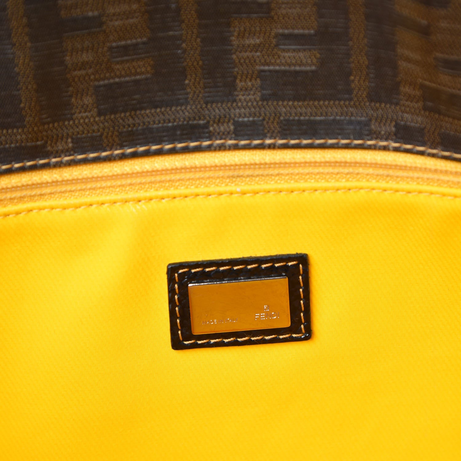 Fendi Zucca Spalmati Matrioska Small Roll Tote Tobacco Black 6 of 22