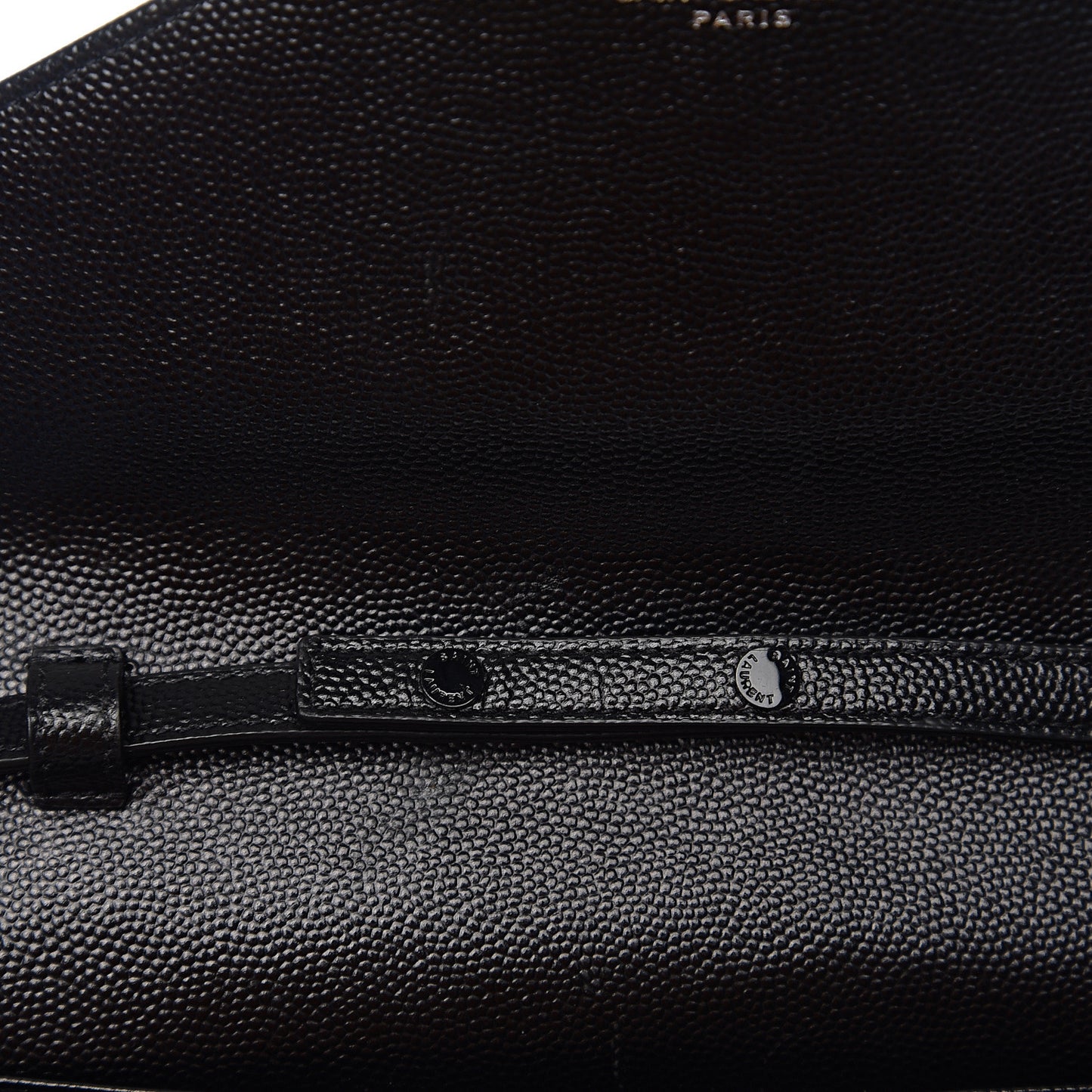 Grain De Poudre Matelasse Chevron Monogram Chain Wallet Black