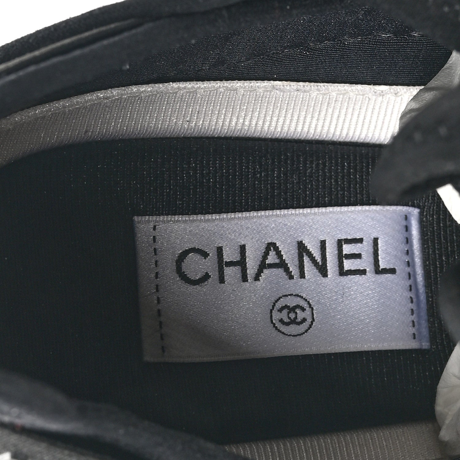 Chanel Velvet Calfskin Mixed Fibers CC Sneakers 40.5 Black 8 of 10