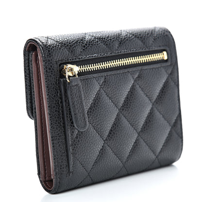 Chanel Caviar Quilted Compact Flap Wallet Black 2 of 8