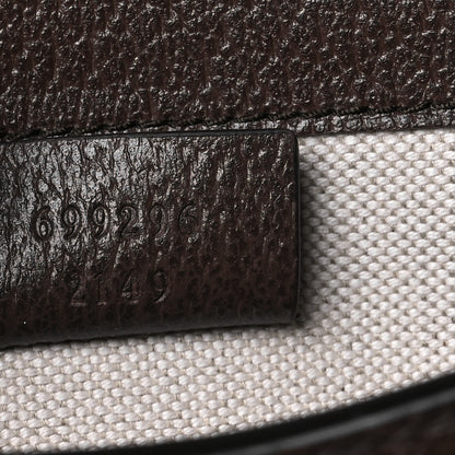 Gucci Monogram Jumbo GG Textured Dollar Calfskin Mini Horsebit 1955 Shoulder Bag Camel Ebony New Acero 7 of 11
