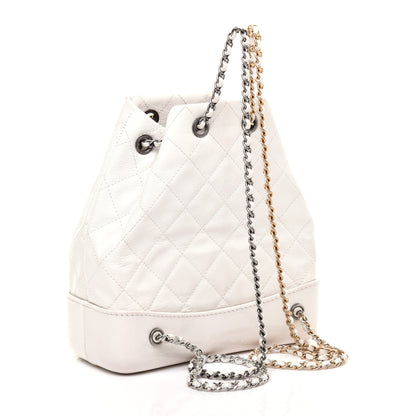 Chanel Patent Goatskin Quilted Small Gabrielle Backpack White 2 of 9