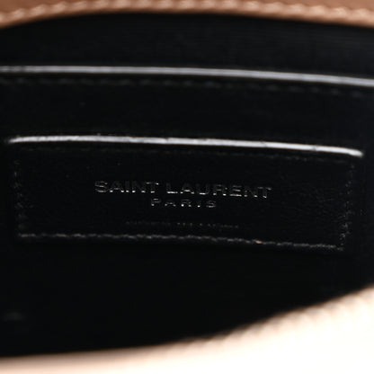 Saint Laurent Calfskin Y Quilted Monogram Small Loulou Chain Satchel Dark Beige 7 of 11