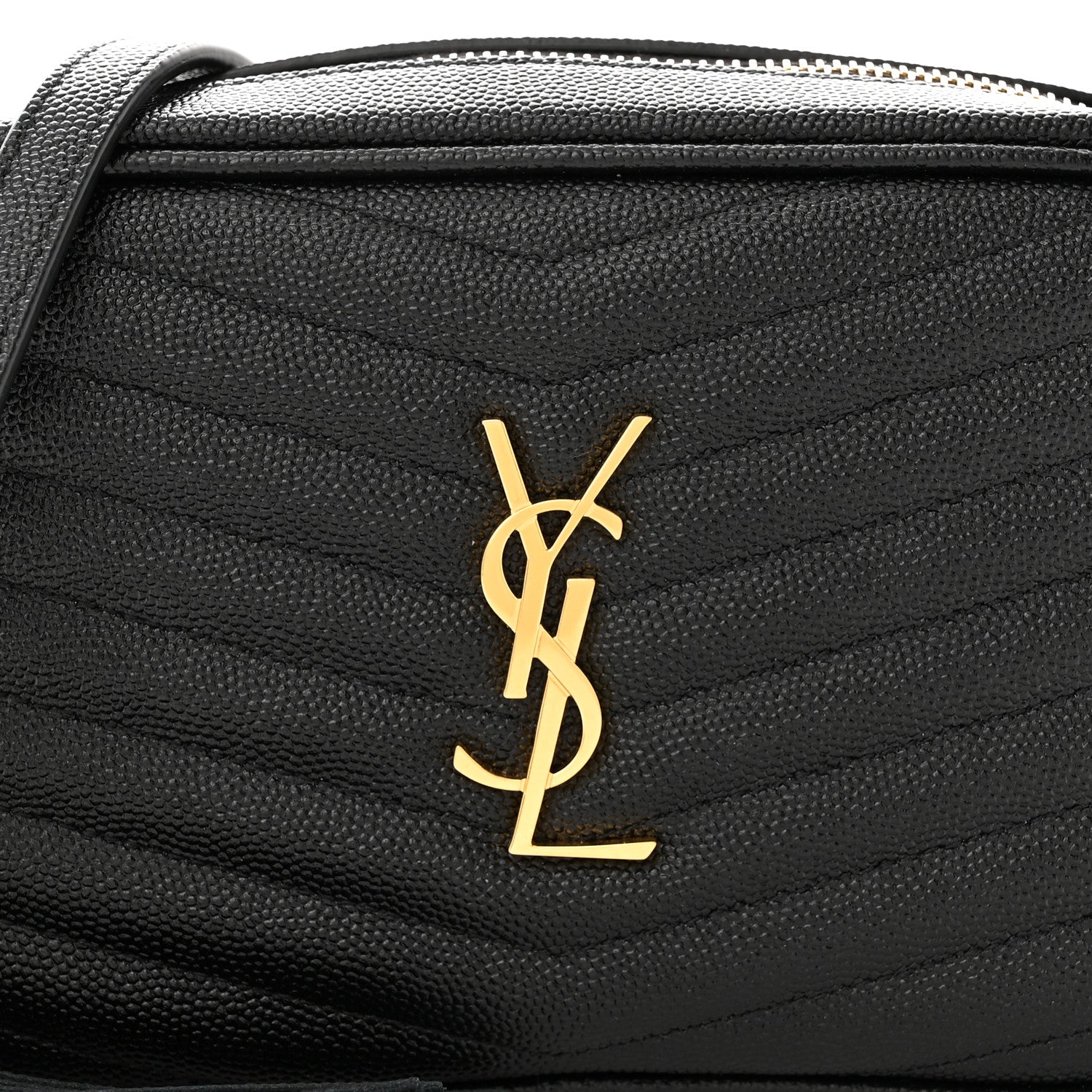 Saint Laurent Grain De Poudre Matelasse Monogram Mini Lou Camera Bag Black 8 of 11