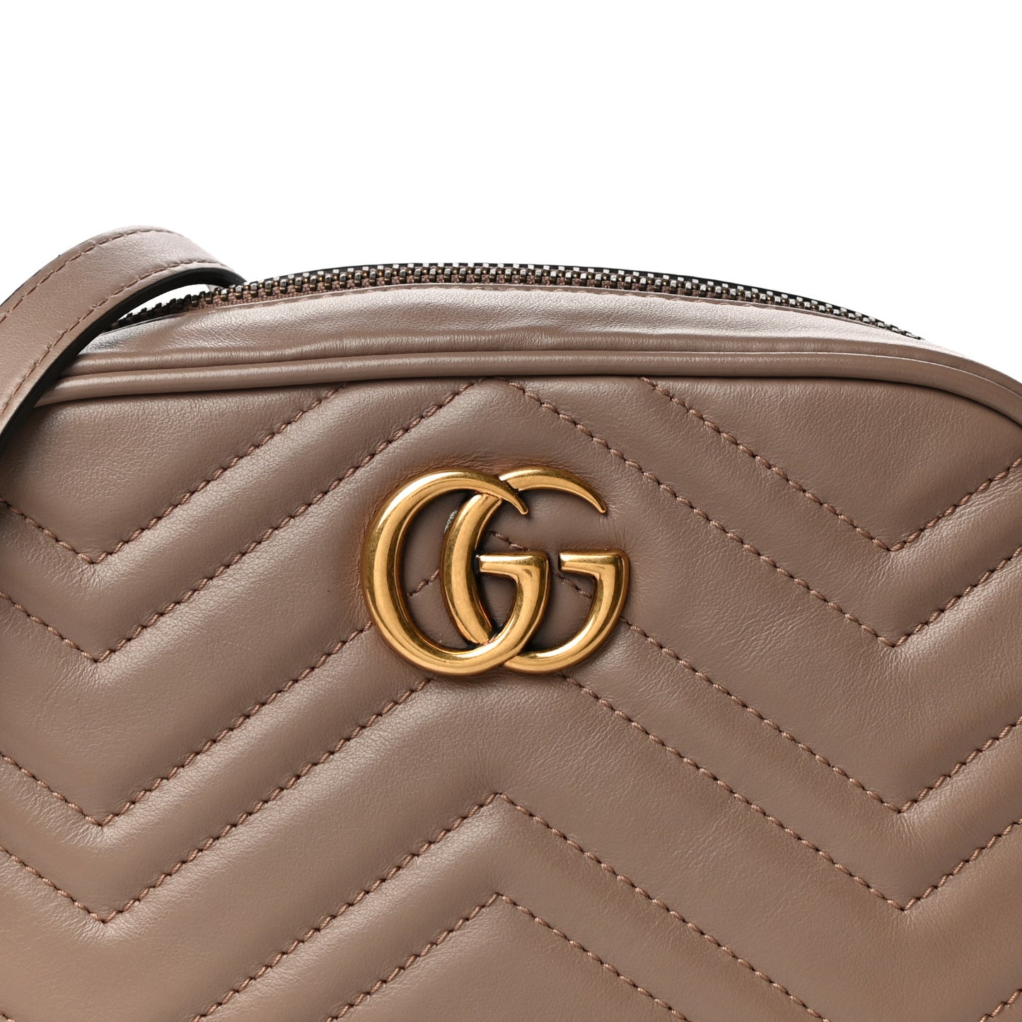 Calfskin Matelasse Mini GG Marmont Chain Shoulder Bag Porcelain Rose