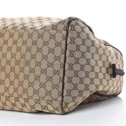 Gucci GG Monogram Web Large Collapsible Carry On Duffle Beige Brown 10 of 13