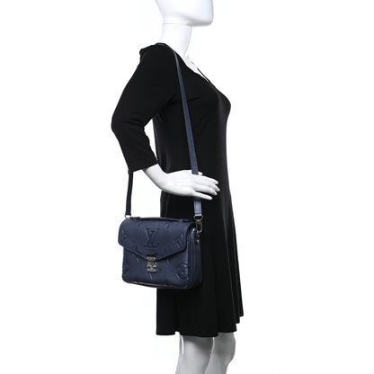 Louis Vuitton Metallic Empreinte Monogram Giant Pochette Metis Navy Nacre 2 of 9