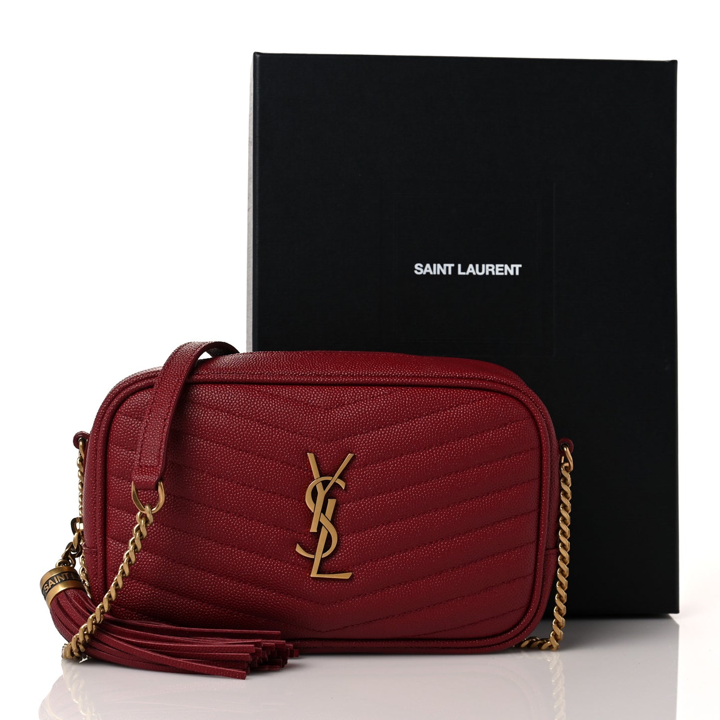 Grain De Poudre Matelasse Monogram Mini Lou Camera Bag Eros Red