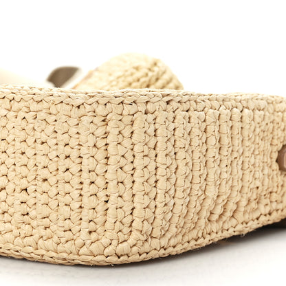 Prada Yarn Raffia Effect Crochet Re-Edition 2005 Shoulder Bag Naturale 8 of 8