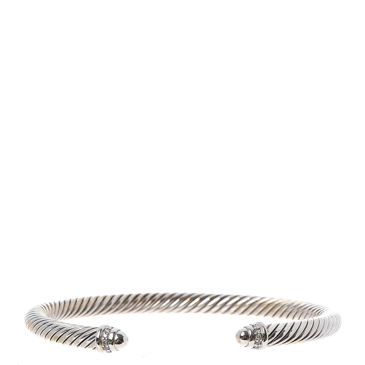 Sterling Silver Diamond 5mm Cable Classics Cuff