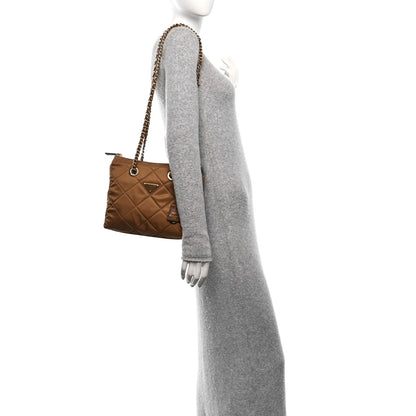 Prada Re-Nylon Saffiano Stitched Re-Edition 1995 Chaine Shoulder Bag Brandy 2 of 9