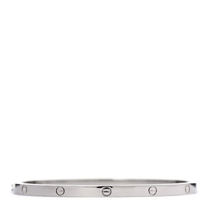 Cartier 18K White Gold Small LOVE Bracelet 17 3 of 5
