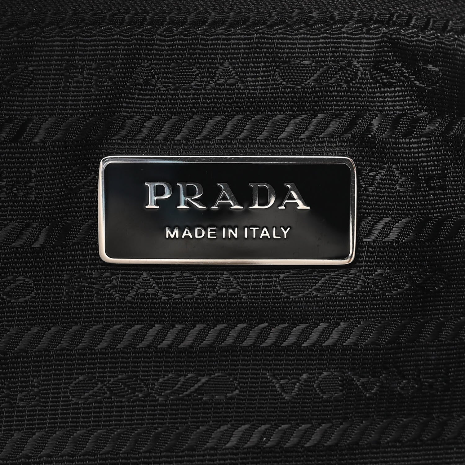 Prada Terry Cloth Tote Bag White Black 6 of 8