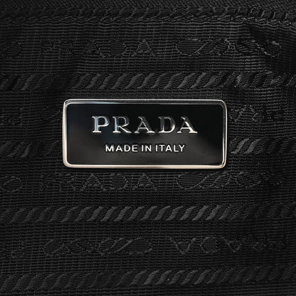 Prada Terry Cloth Tote Bag White Black 6 of 8