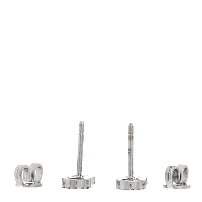 Gucci 18K White Gold Diamond Mini Running G Earrings 3 of 5