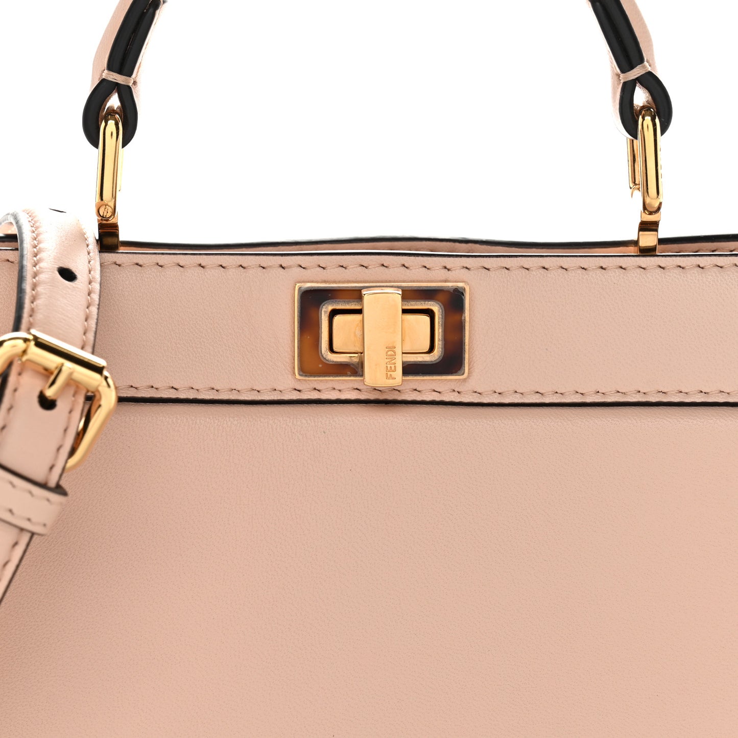 Shiny Nappa Plexiglass Petite Peekaboo I SEE U Satchel Light Rose