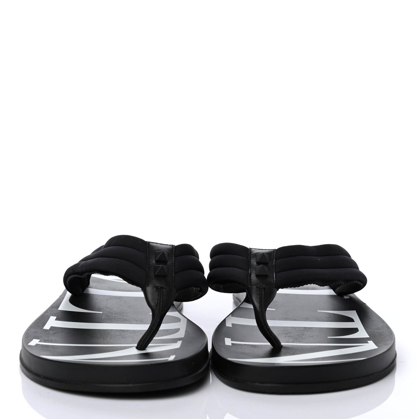Rubber Mens VLTN Thong Sandals 43 Black
