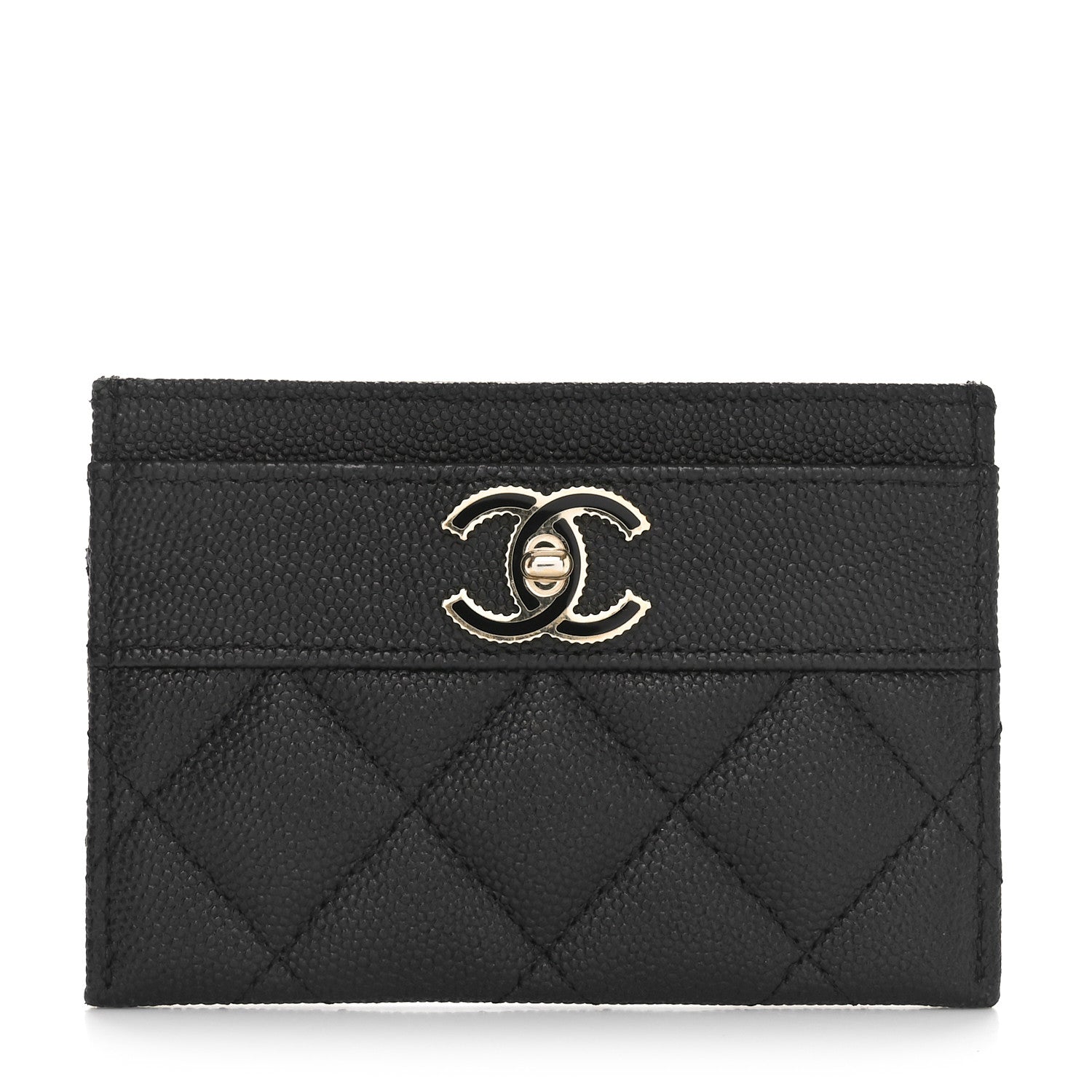 Chanel Caviar Quilted Vintage Mademoiselle Card Holder Black 1 of 8