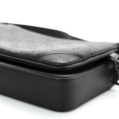 Louis Vuitton Calfskin Monogram Embossed Trio Messenger Black 10 of 10