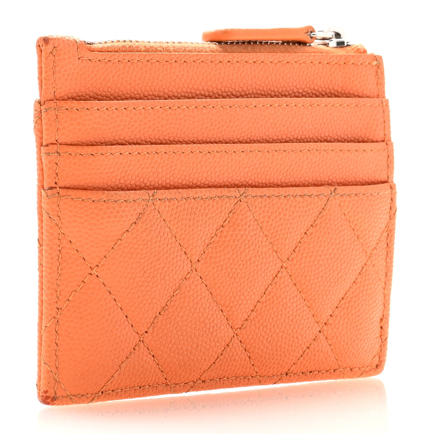 Caviar Flashy CC Zip Card Holder Orange Pink