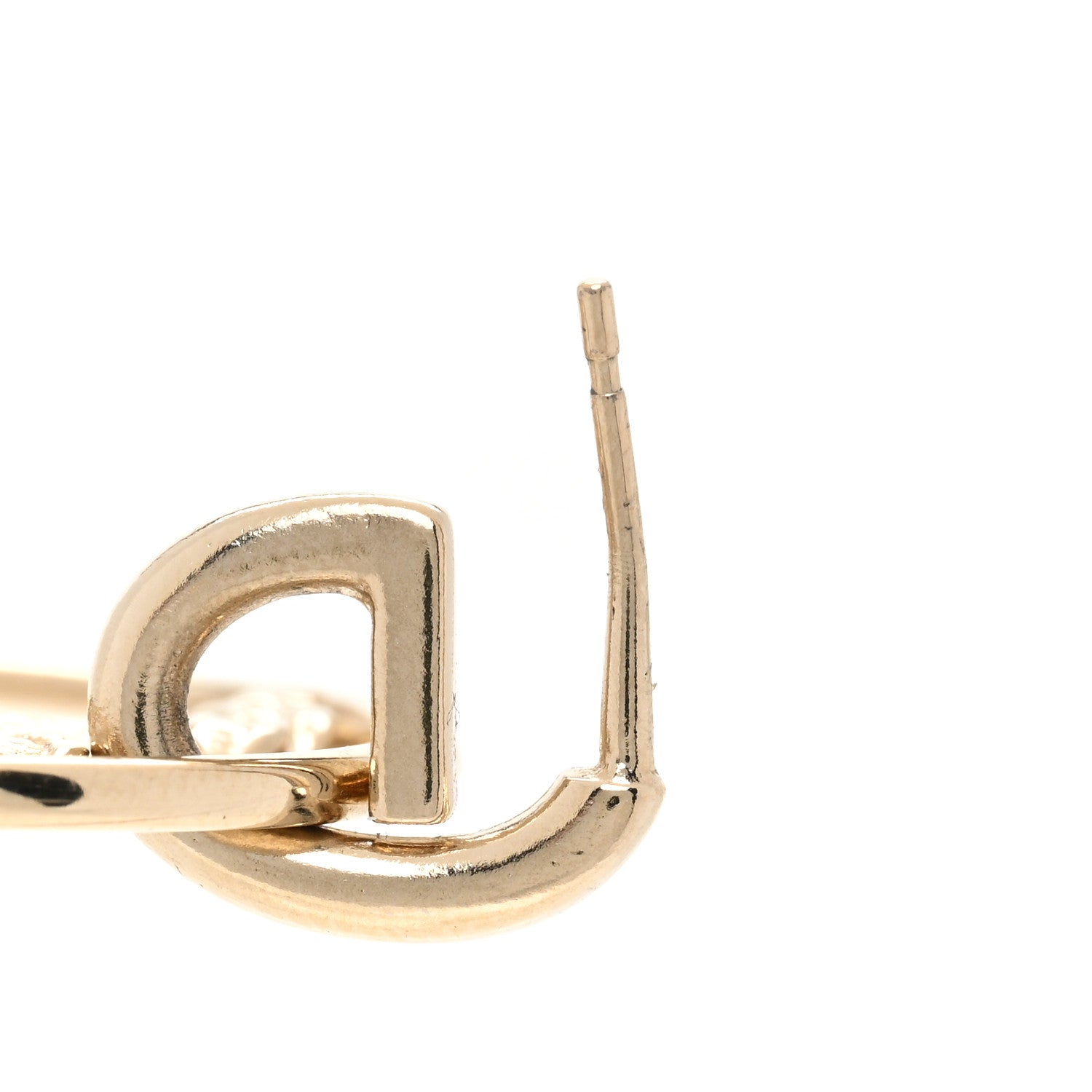 Chanel Baguette Crystal High Society CC Drop Earrings Gold 5 of 5