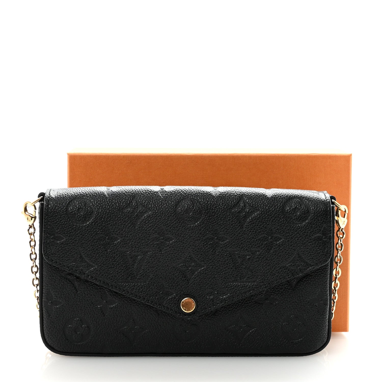 Louis Vuitton Empreinte Pochette Felicie Chain Wallet Black 10 of 10