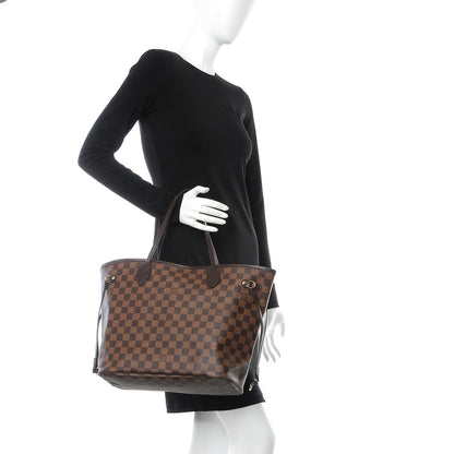 Louis Vuitton Damier Ebene Neo Neverfull MM Rose Ballerine 2 of 9