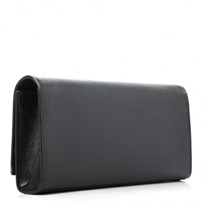Saint Laurent Grain De Poudre Monogram Cassandre Clutch Black 3 of 7
