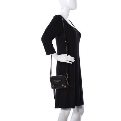 Balenciaga Chevre Gold Metallic Edge Hardware XS Reporter Crossbody Black 2 of 9