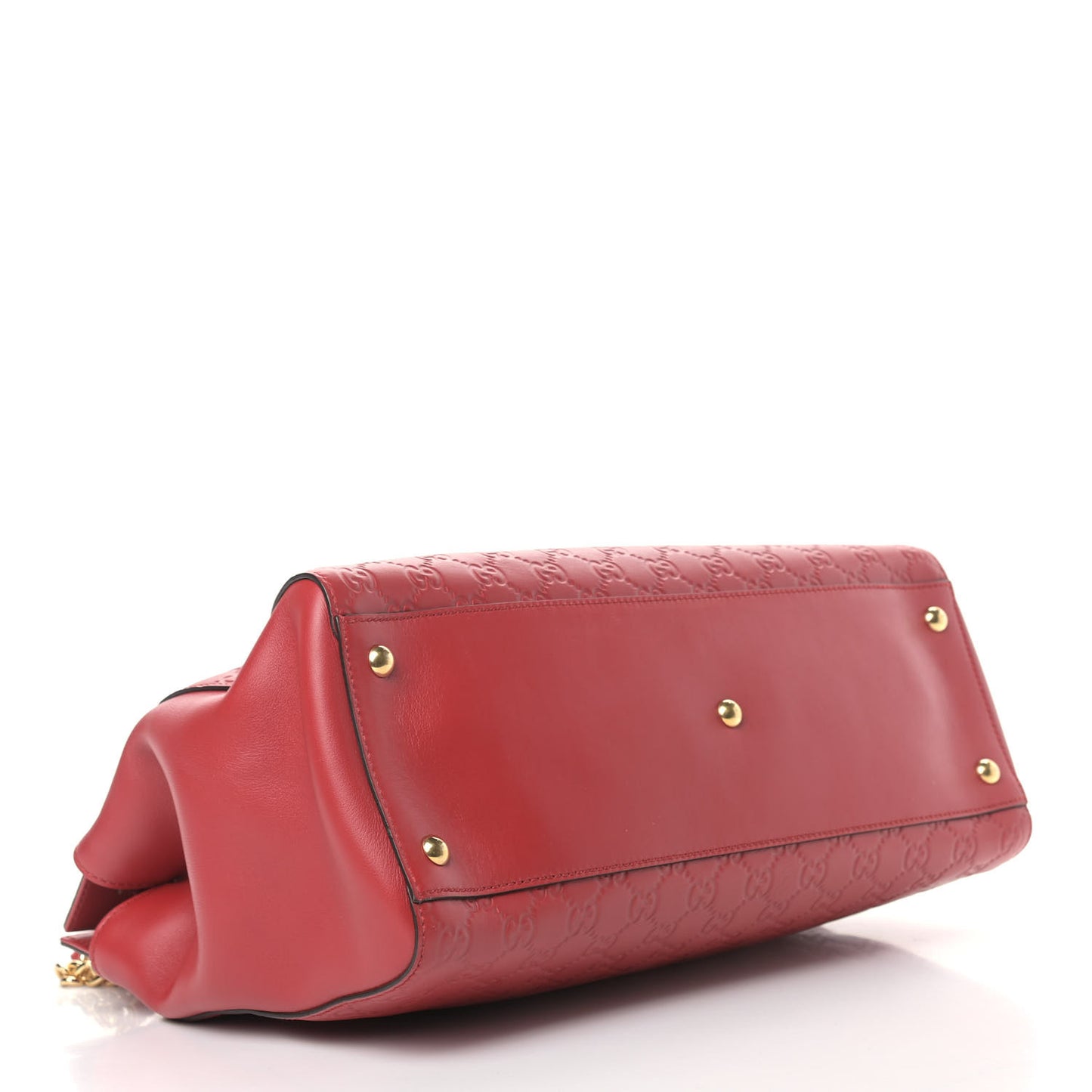 Soft Guccissima Signature Large Shoulder Tote Bag Hibiscus Red