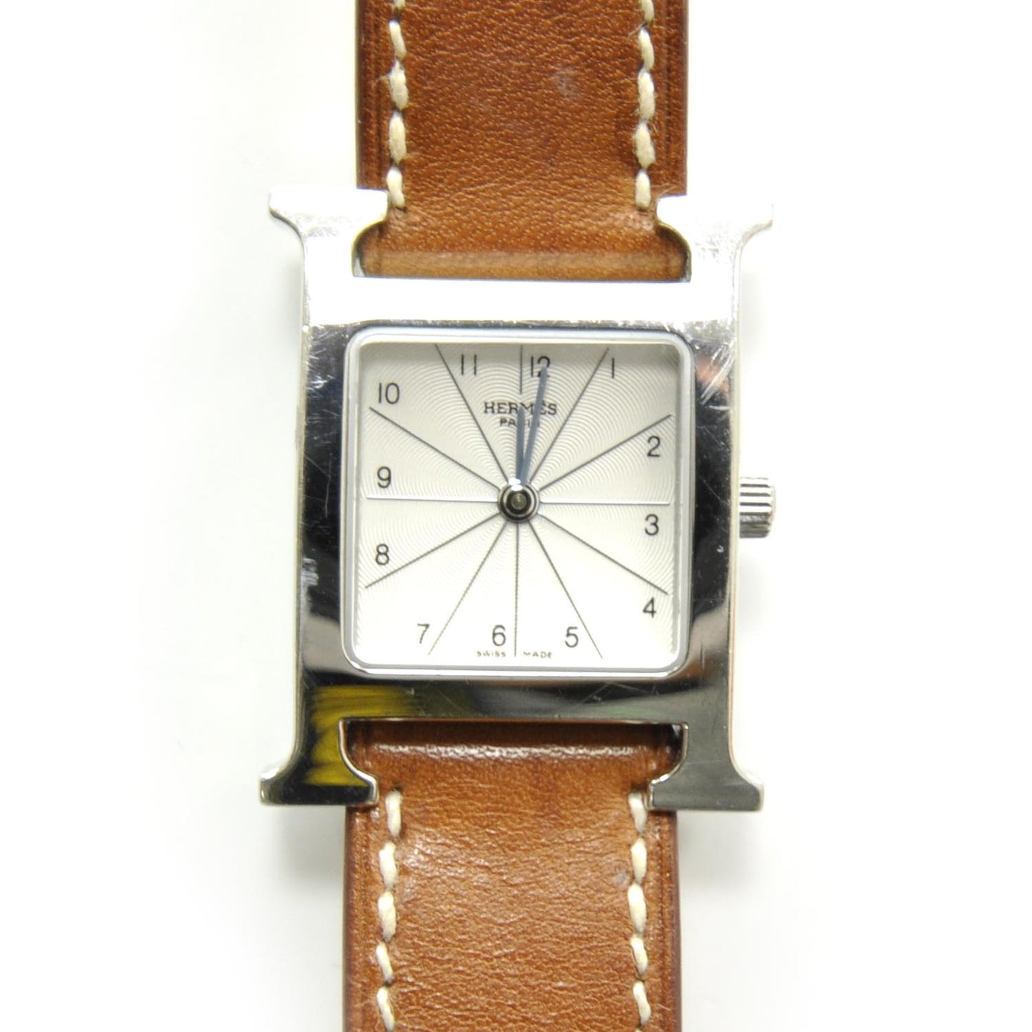 Stainless Steel Barenia 21mm Heure H Hour Quartz Watch Fauve