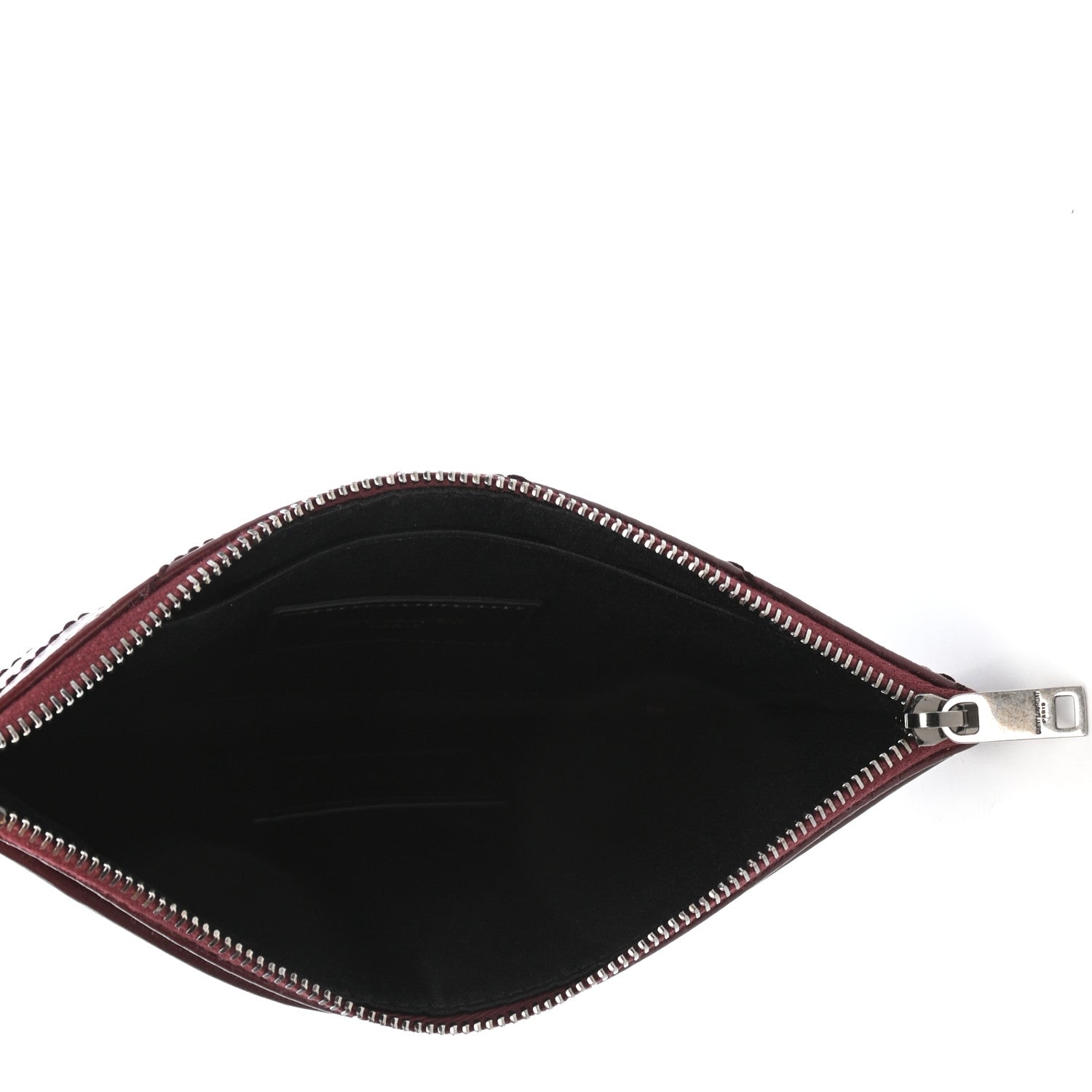 Saint Laurent Crinkled Calfskin Matelasse Niki Bill Pouch Rouge Legion 5 of 7