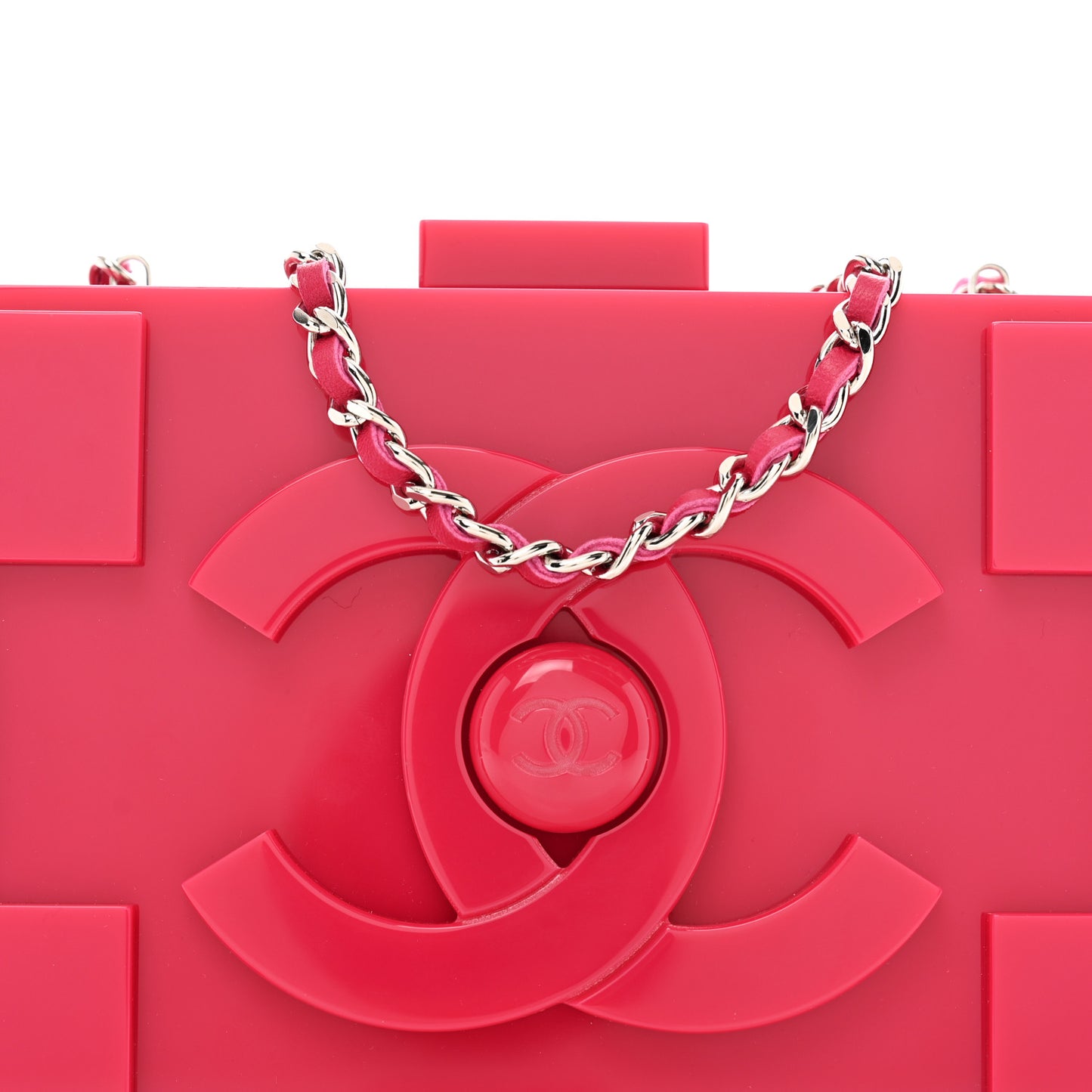 Plexiglass Boy Brick Lego Clutch Pink