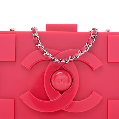 Chanel Plexiglass Boy Brick Lego Clutch Pink 9 of 12
