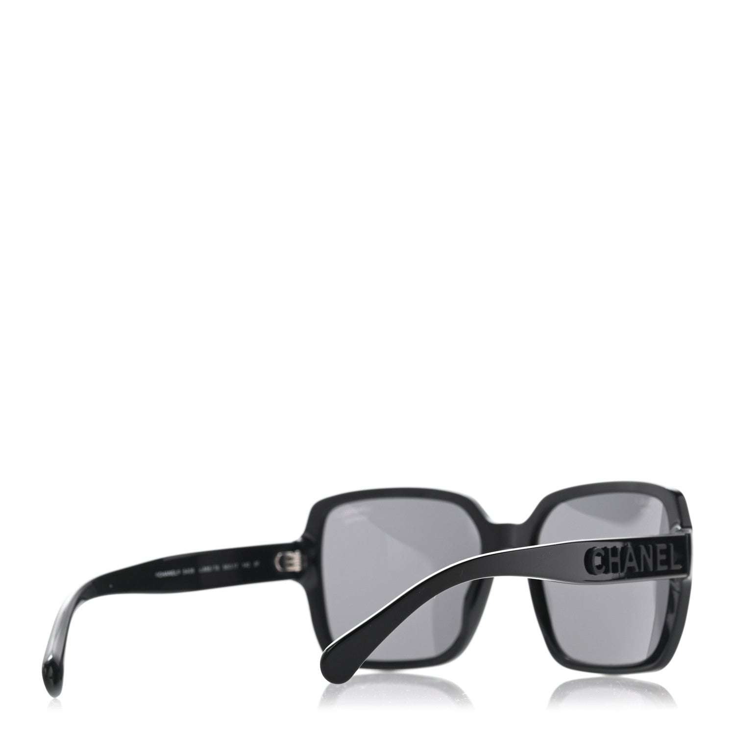 Chanel Acetate Polarized Square Sunglasses 5408 Black 4 of 9