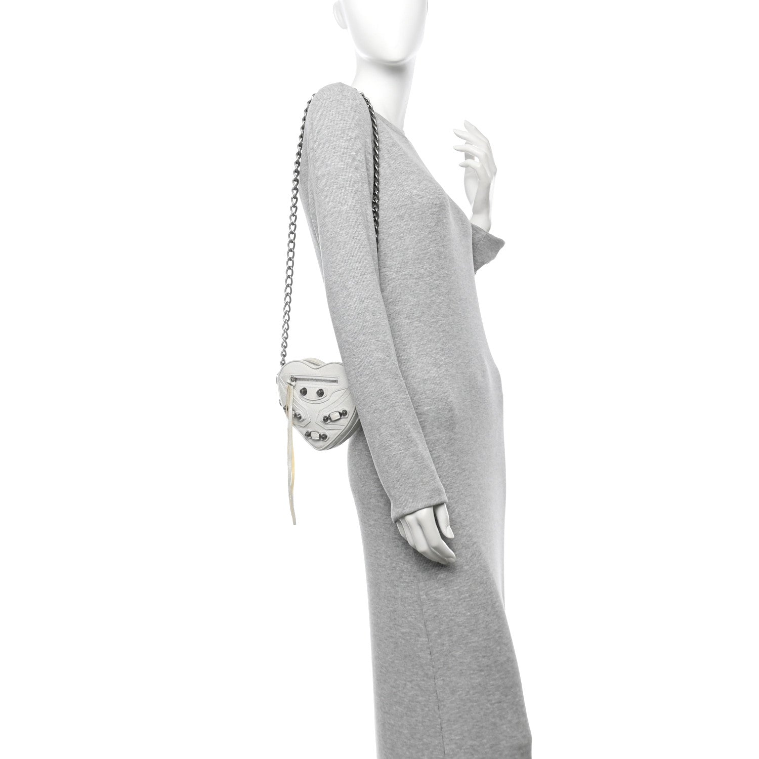 Balenciaga Agneau Arena Mini Le Cagole Heart Bag Optic White 2 of 11
