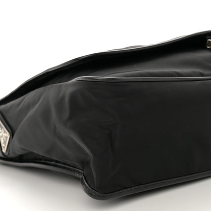 Prada Tessuto Nylon Saffiano Logo Messenger Bag Black 9 of 13