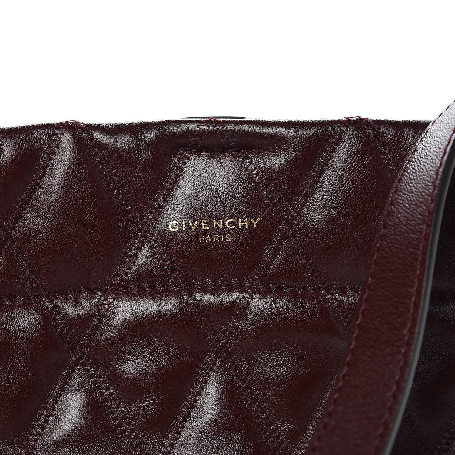 Givenchy Lambskin Quilted Mini GV Bucket Bag Aubergine 7 of 11