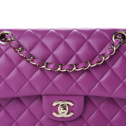 Chanel Lambskin Quilted Small Double Flap Purple 12 of 23