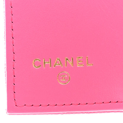 Chanel Caviar Quilted Double Flap Wallet Bright Pink 6 of 9