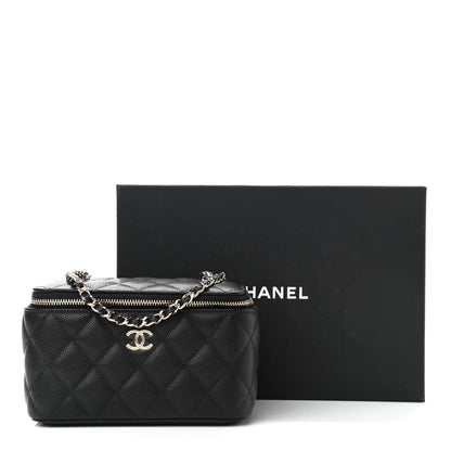 Chanel Caviar Quilted Small Tiny CC Vanity Case With Chain Black 12 of 12